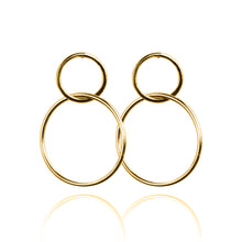 Load image into Gallery viewer, Golden Double Hoops
