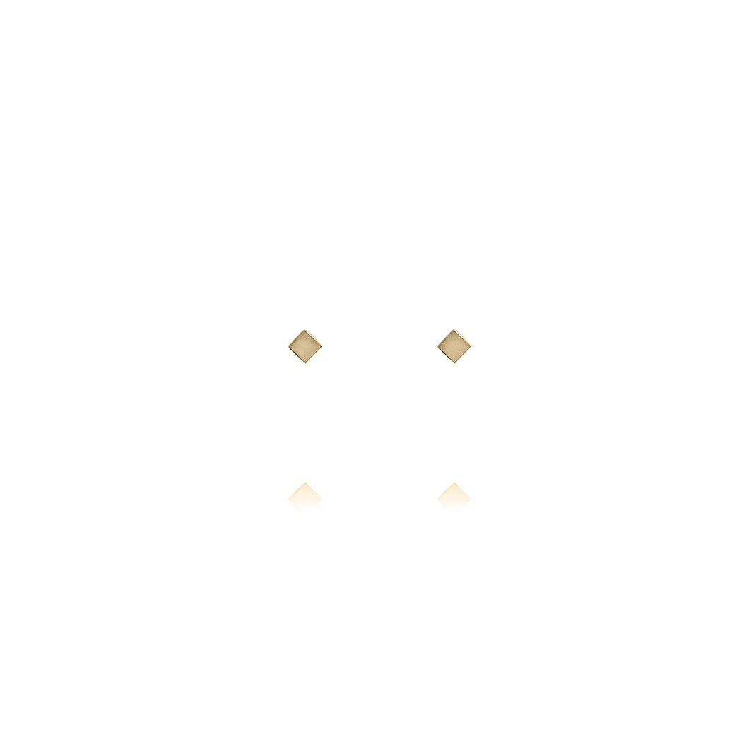 Golden Square Studs